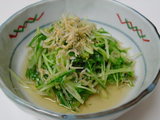 京水菜とカリカリおじゃこのお浸し