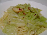 アンチョビとキャベツのパスタ