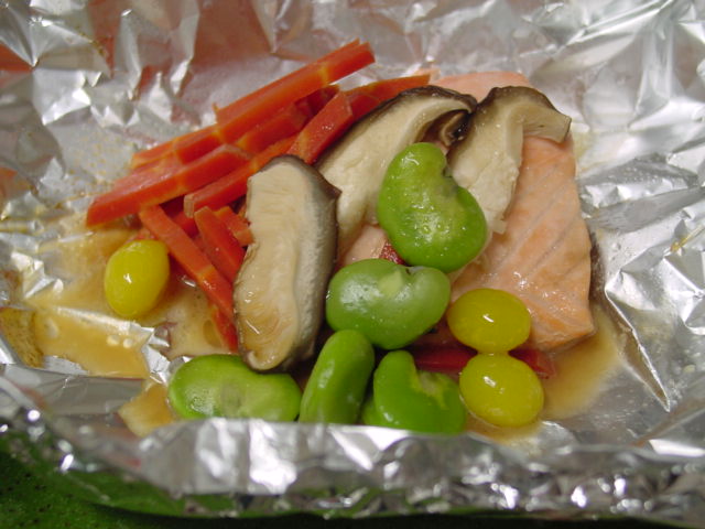 サーモンのホイル焼き