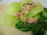 チンゲン菜のえびあんかけ