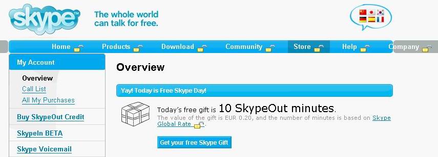 Free Skypeout Day
