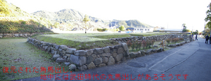 躑躅ヶ崎館_復元角馬出し
