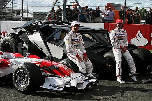 Toyota with the Batmobile