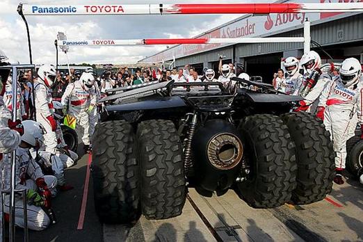 Toyota with the Batmobile