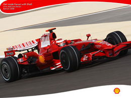 Shell x Ferrari wallpaper BahrainGP