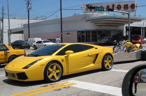Lamborghini Gallardo Chopper Bike And Trailer