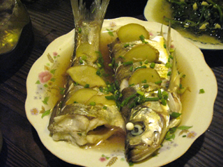 中国・鳥鎮の夕食