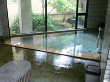 「一力」の微温湯。自家源泉の良い温泉です。