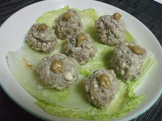 レンジで皮なしシュウマイ