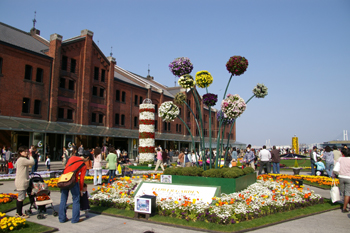 フラワーガーデン in 横浜赤レンガ倉庫の全景
