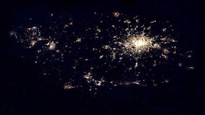 宇宙ステーションから見た世界の大都市の夜景01