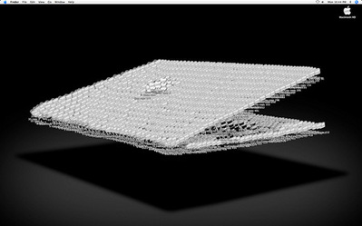 デスクトップ画面にアイコンを並べて描いたクリエイティブな絵TOP