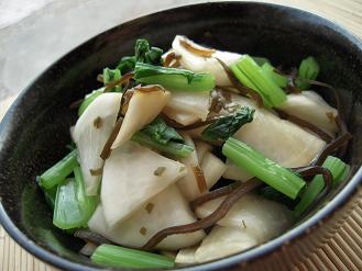 蕪の塩昆布和え