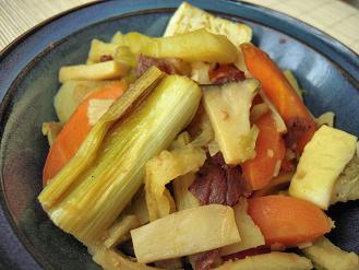 焼き葱の梅カレー煮