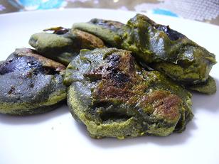 抹茶と麩のもちもちお焼き