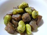 そら豆とこんにゃくのカレー炒め2