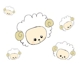 眠いひつじ
