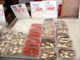 新鮮な魚介類
