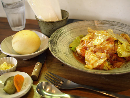 家鴨軒のキャベツパスタ