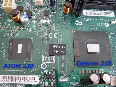 Atom 230��Celeron 215�Υ��������