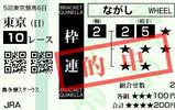日曜東京10R奥多摩S 枠連1100円的中