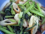 蕪の葉とちくわ