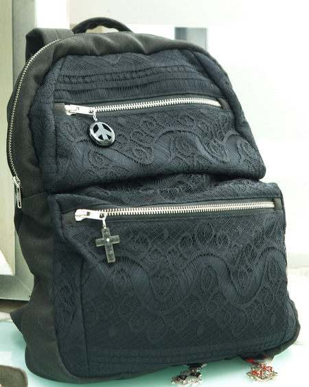 黒レース リュック 15750円