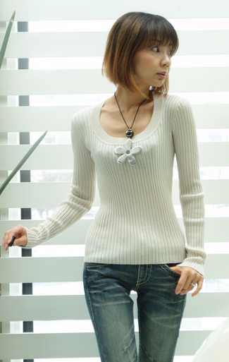 リブニット グレージュ¥10290
