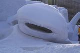 雪が積もってなにがなんだか……