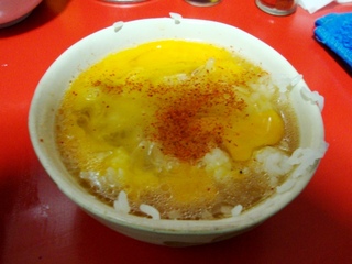 生玉子とライス