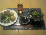 ダチョウ丼セット