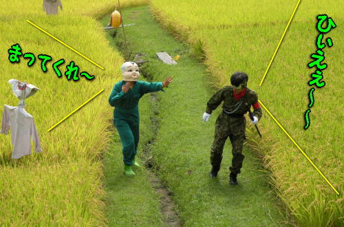 追いかけられる男爵!