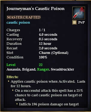 Journeyman's Caustic Poison