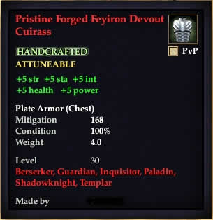 feyiron devout cuirass