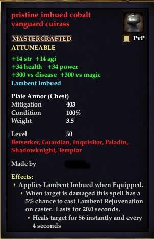 cobalt plate cuirass old
