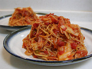 野菜トマトスパ