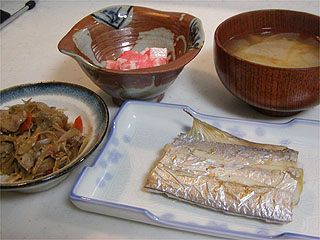 太刀魚、長芋、きんぴら