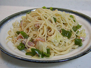 野菜とベーコンスパ