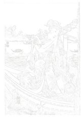 豊国の役者絵 「岩井粂三郎」ぬり絵