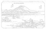 広重 府中 塗り絵