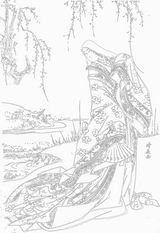 鳥居清長 ぬり絵
