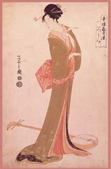 鳥文斎栄之の大人のぬり絵 「青楼芸者撰 いつとみ 」原画