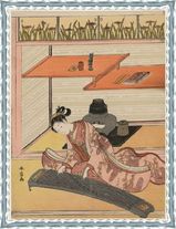 琴を弾く娘 原画