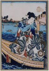豊国の役者絵 「岩井粂三郎」原画