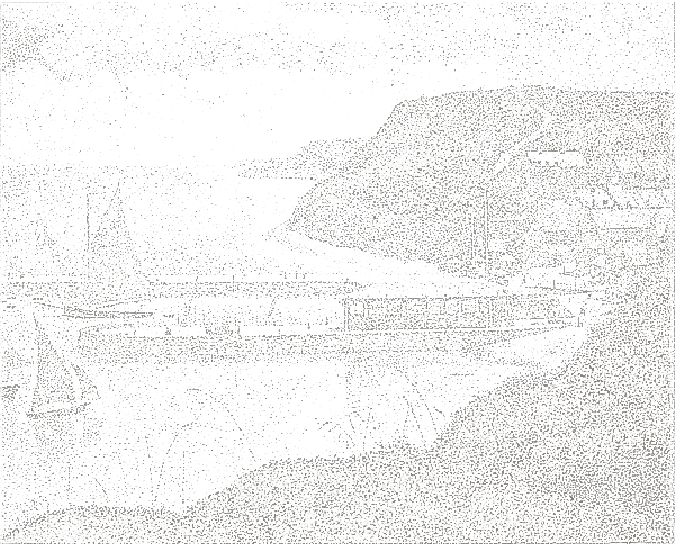 ジョルジュ・スーラの大人のぬり絵 「ポール・アン・ベッサンの外港」 | ぬり絵リラックス（無料ぬり絵と世界の名画の美術館）