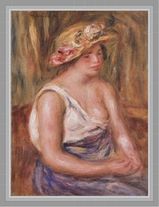 オーギュスト・ルノアール 「麦わら帽子の女」原画