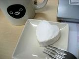 ハート型のチーズ試食