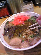 九州筑豊ラーメン 山小屋 黒マー油ラーメン3