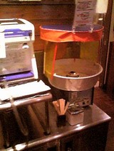 ドリンクバー わた飴マシンとカキ氷マシン