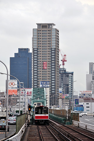 大阪市街と御堂筋線